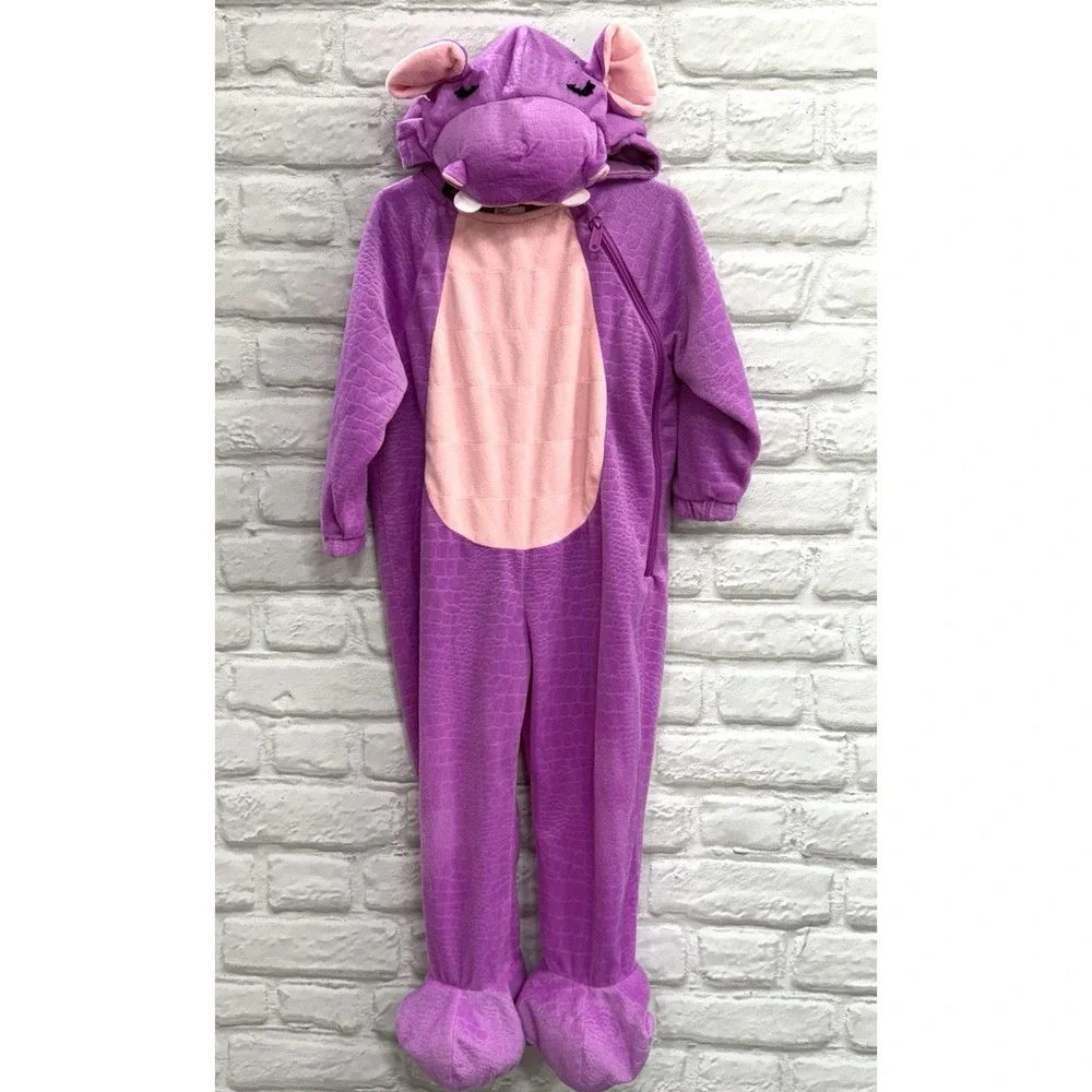 Hippopotamus Halloween Costume Sz 2T/3T Purple Hippo Bodysuit Warm Fast Shipping